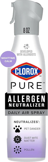 Clorox PURE Allergen Neutralizer Daily Air Spray, Nighttime Calm, 8 Ounces