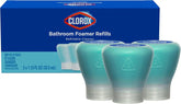 Clorox Bleach-Free Bathroom Foamer Refill Pods, Household Essentials, Rain Clean, 3 Spray Refills