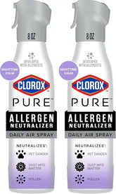 Clorox PURE Allergen Neutralizer Daily Air Spray, Nighttime Calm, 8 Ounces (Pack of 2)