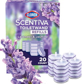 Clorox Scentiva ToiletWand Refills, Lavender and Jasmine, 20 Count