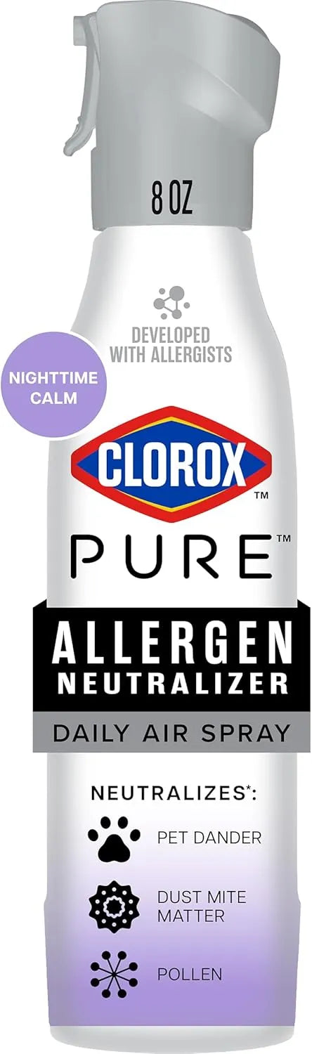 Clorox PURE Allergen Neutralizer Daily Air Spray, Nighttime Calm, 8 Ounces