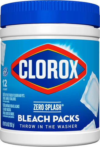 Clorox Control Bleach Packs Regular Laundry Packs, 12 Count (Pack of 6)