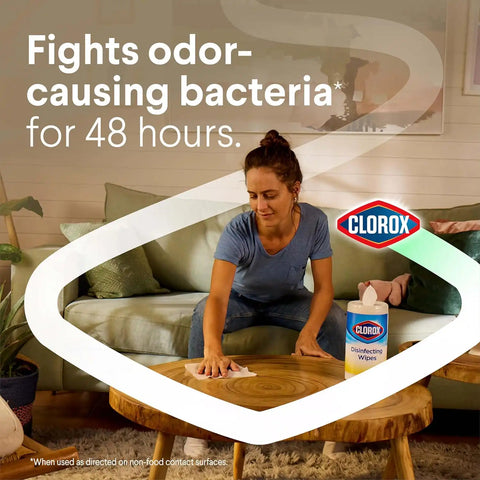Clorox Disinfecting Cleaning Wipes Flex Pack, Bleach Free, Crisp Lemon, 75 Count (Pack May vary)